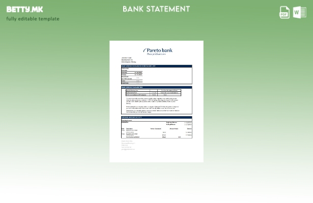 модерен стил Норвешка Парето банка извод шаблон ексел
